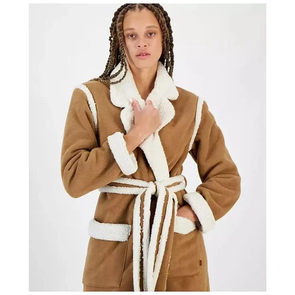 UGG Women's Notch-Lapel Tie-Waist Classic Robe NWT Size Medium - Picture 1 of 5